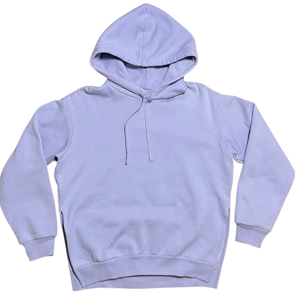 Everlane Wm’s The Oversized Fleece Split Hem Hoodie NWOT In Lavender Sz S